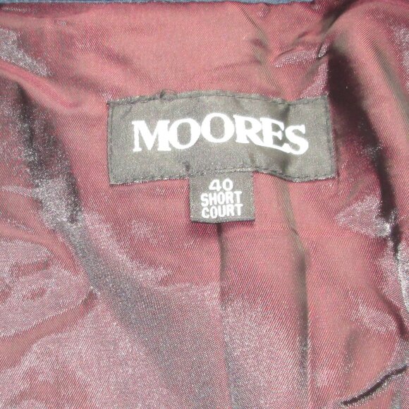Men's Moores Blue Trench Coat size 40 Short - Picture 5 of 9
